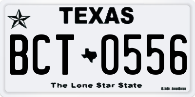 TX license plate BCT0556