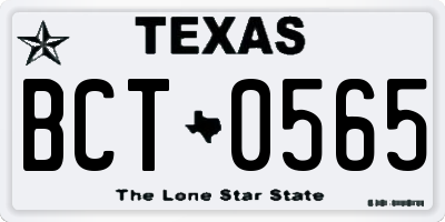 TX license plate BCT0565