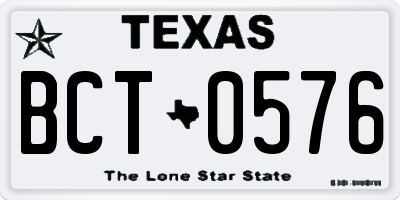TX license plate BCT0576