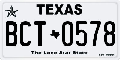 TX license plate BCT0578