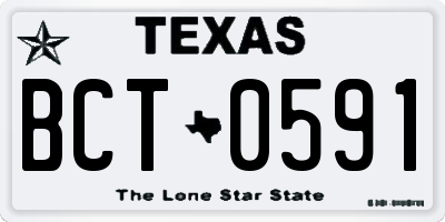 TX license plate BCT0591