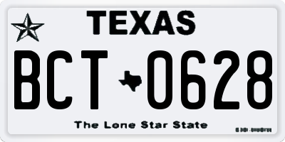 TX license plate BCT0628