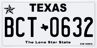 TX license plate BCT0632