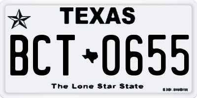 TX license plate BCT0655