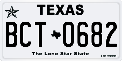 TX license plate BCT0682