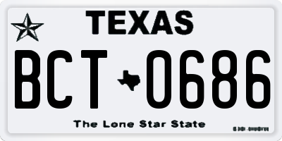 TX license plate BCT0686