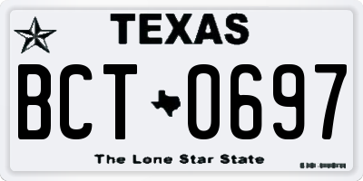 TX license plate BCT0697