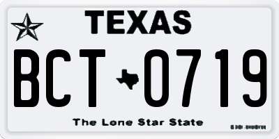 TX license plate BCT0719