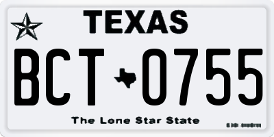 TX license plate BCT0755