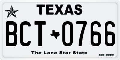 TX license plate BCT0766