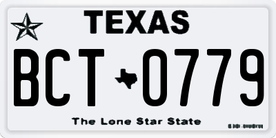 TX license plate BCT0779