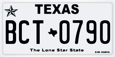 TX license plate BCT0790