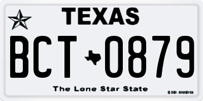 TX license plate BCT0879