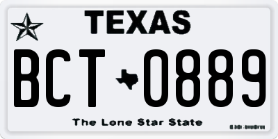 TX license plate BCT0889