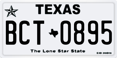 TX license plate BCT0895