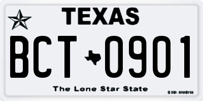 TX license plate BCT0901