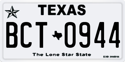 TX license plate BCT0944