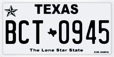 TX license plate BCT0945