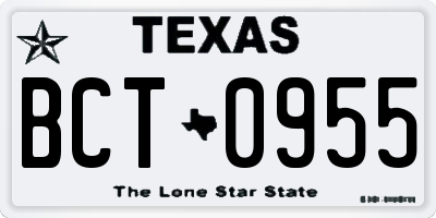 TX license plate BCT0955