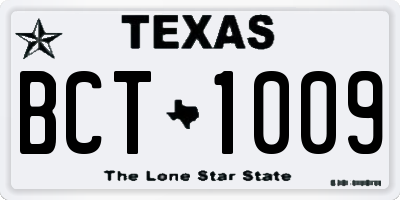 TX license plate BCT1009