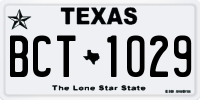 TX license plate BCT1029
