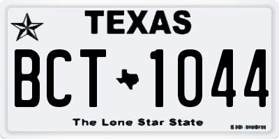 TX license plate BCT1044