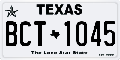 TX license plate BCT1045
