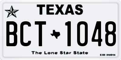 TX license plate BCT1048