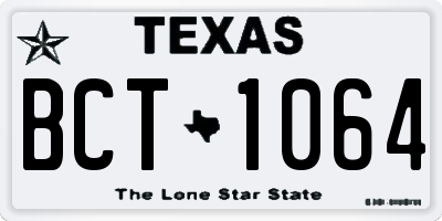 TX license plate BCT1064