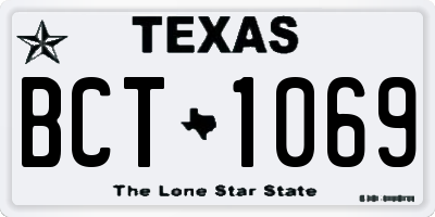 TX license plate BCT1069
