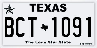 TX license plate BCT1091
