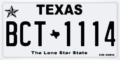 TX license plate BCT1114