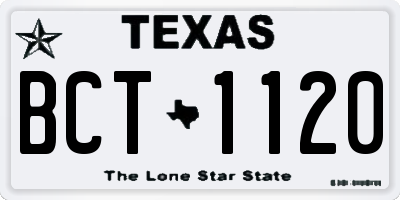 TX license plate BCT1120