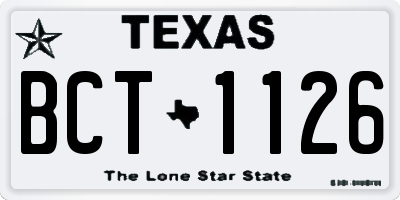 TX license plate BCT1126