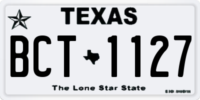TX license plate BCT1127
