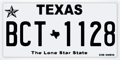TX license plate BCT1128