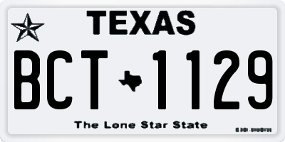 TX license plate BCT1129
