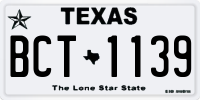 TX license plate BCT1139
