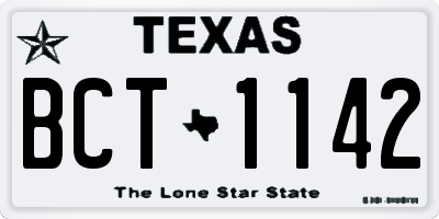TX license plate BCT1142