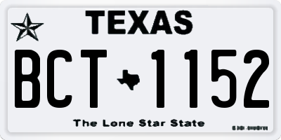 TX license plate BCT1152