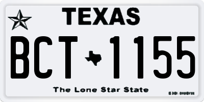 TX license plate BCT1155