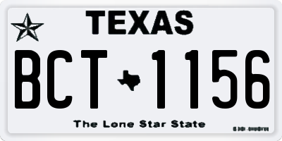 TX license plate BCT1156