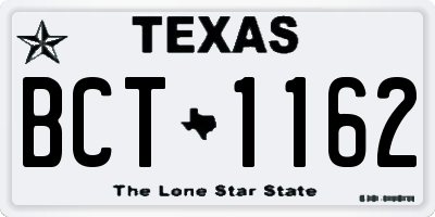 TX license plate BCT1162