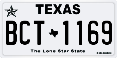 TX license plate BCT1169