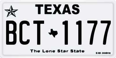 TX license plate BCT1177