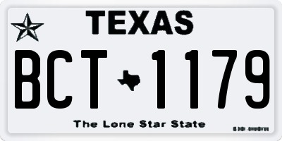 TX license plate BCT1179