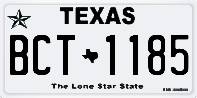 TX license plate BCT1185