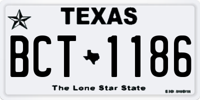 TX license plate BCT1186