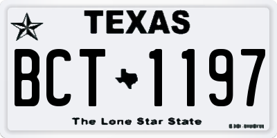 TX license plate BCT1197