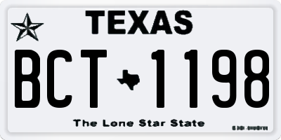 TX license plate BCT1198